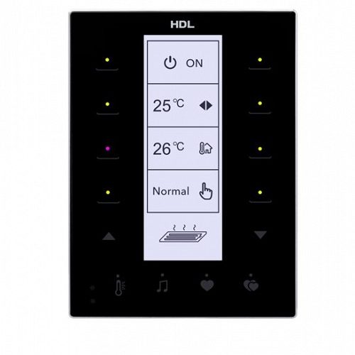 HDL DLP US Touch Panel 8 Buttons Black