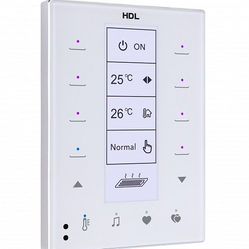HDL DLP US Touch Panel 8 Buttons White