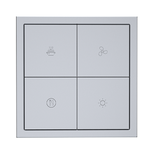 HDL Panel Smart Tile Series 8 Button Space Gray