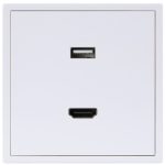 HDL Panel TILE SERIES Ivory White 1xUSB-A 1xHDMI