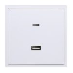 HDL Panel TILE SERIES Ivory White 1xUSB-A 1xUSB-C