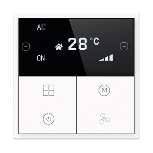 HDL Panel Tile Series OLED Thermostat Ivory White HDL-M/PTOL6.1