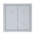 HDL Smart Tile Series Aluminium Panel 2xButtons & 4xFunctions Space Gray