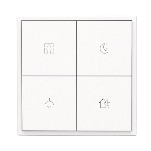 HDL Tile Series 4 Button Smart Panel Ivory White HDL-M/PT4RA.1