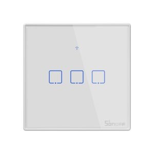 Sonoff T2EU3C-TX WiFi Smart Wall Touch Switch 3-Button White